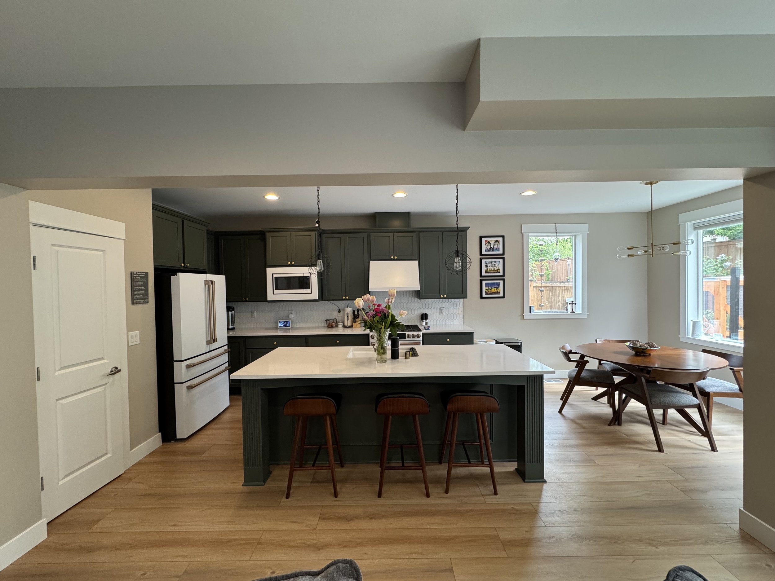 Kitchen Refresh - Cabinet paint, counters, appliances, floors, paint