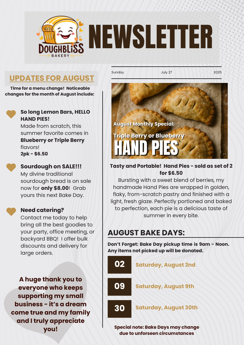 August 2025 Newsletter