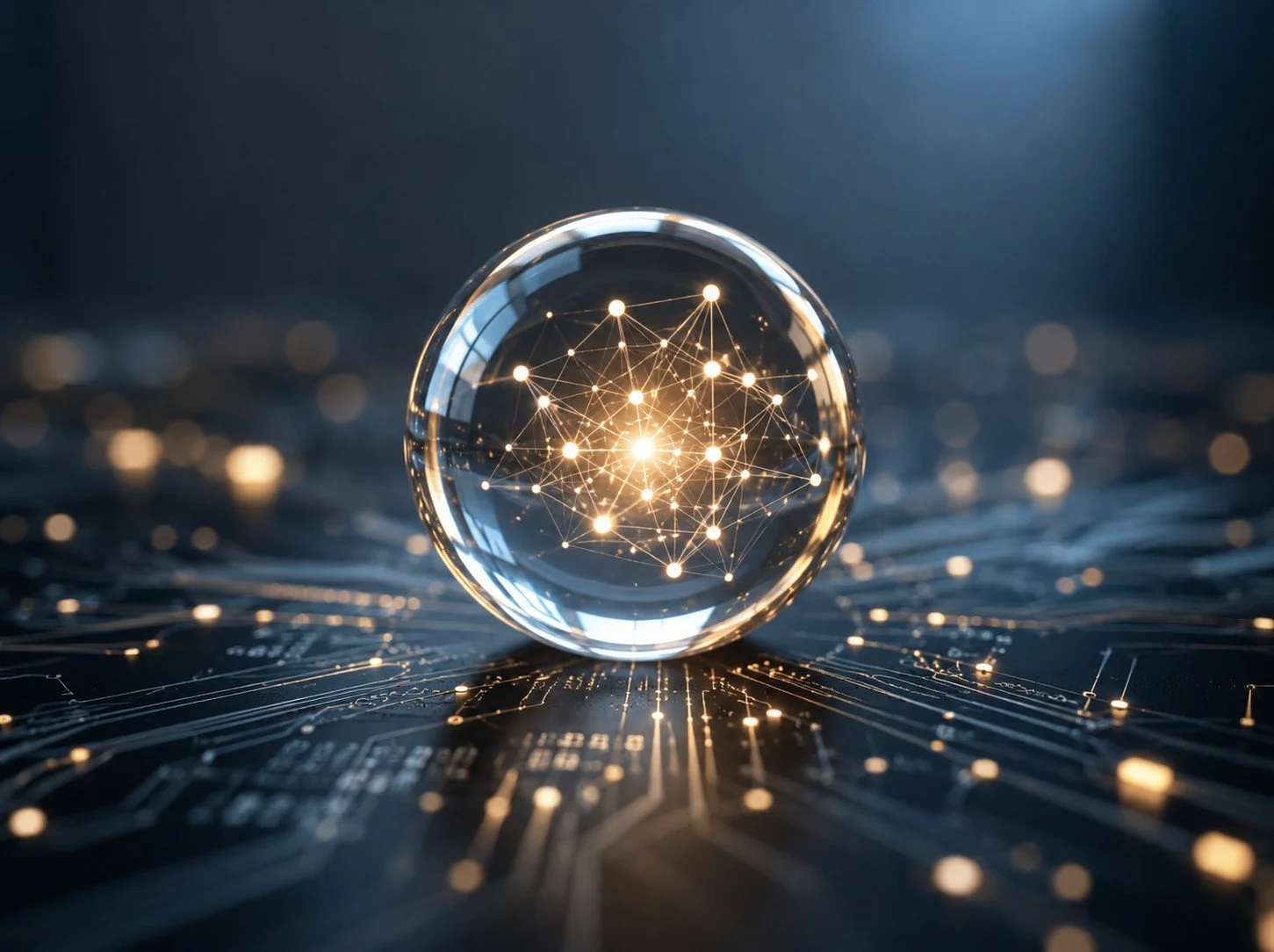 Connected digital network representing AI strategy and adoption