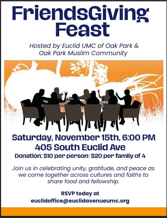 Friendsgiving - Joint dinner between Euclid Church &amp; OPMC