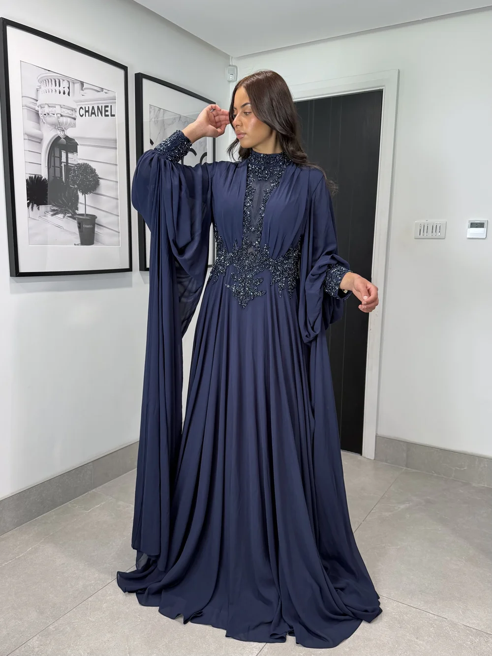 navy blue grecian dress The Athena Grecian Navy Blue Long Dress