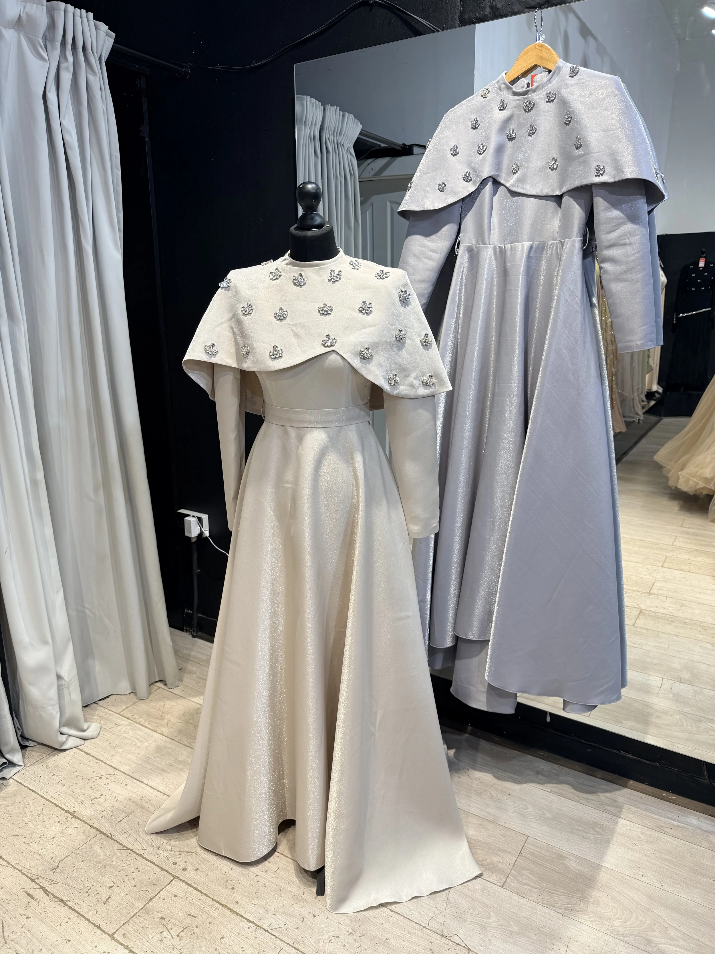 Detachable Cape with Dress