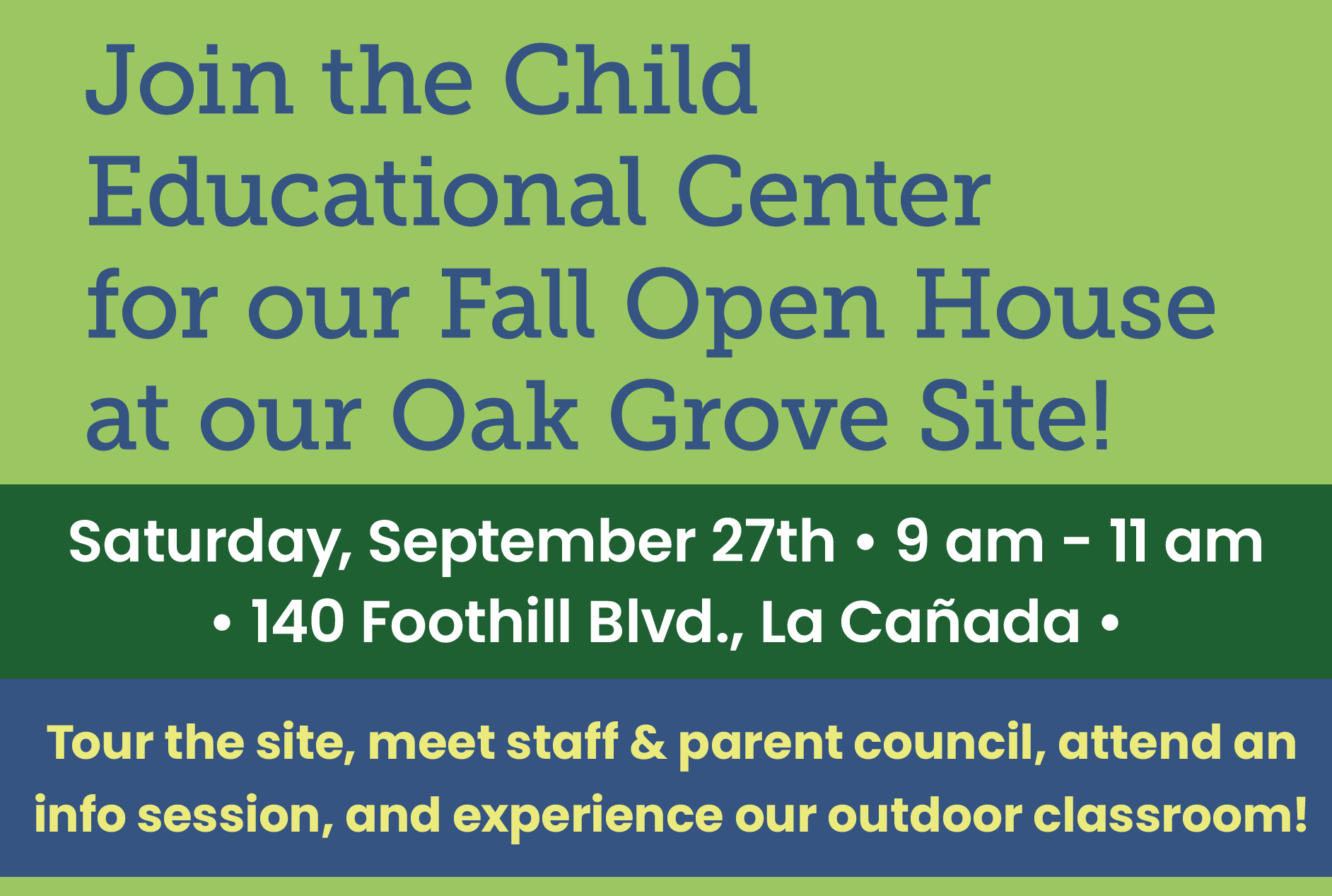 Open House at Oak Grove Site