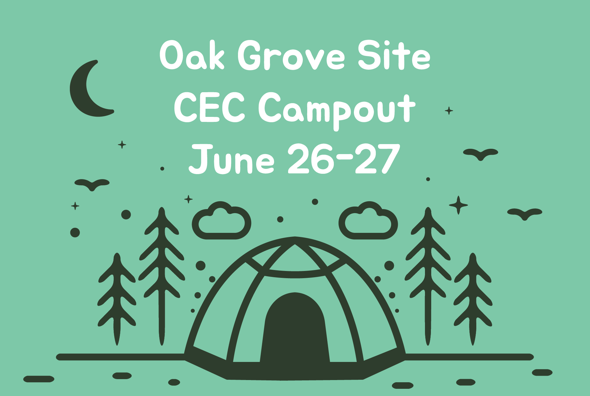 CEC Preschool Campout at Oak Grove