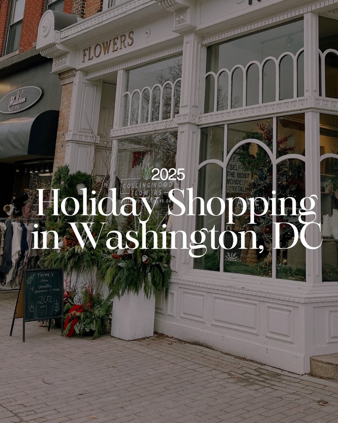 Washington, DC is officially all dressed up for the holidays &mdash; twinkling lights, festive windows, and some of the best holiday markets on the East Coast. 

If you&rsquo;re shopping local this season (which I always recommend!), here are a few m