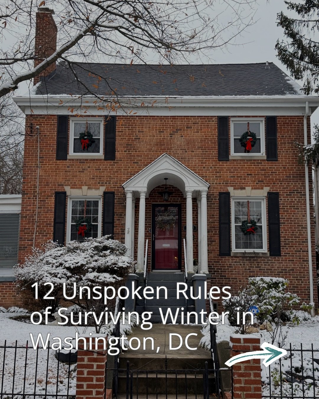 After 20+ years in DC, I&rsquo;ve learned there are a few unspoken rules of surviving winters in Washington, DC.

Keep these in mind:

1. Always Assume the Wind Is Lying in Wait.
DC wind is personal. It targets you. Especially near the Capitol dome, 