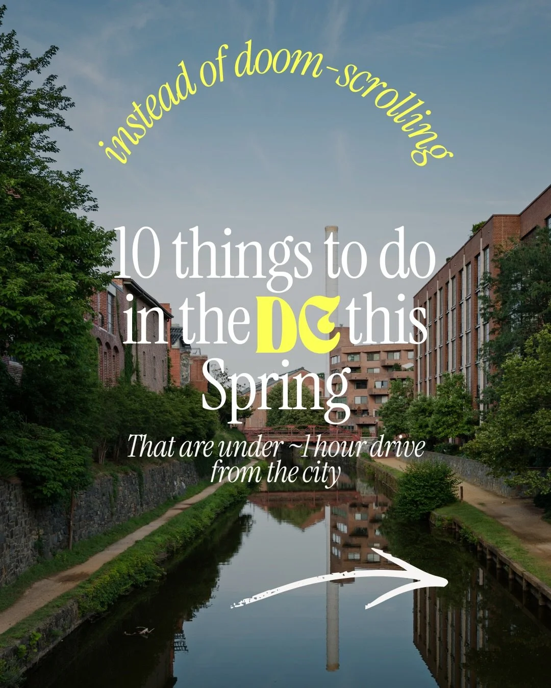 Instead of doom-scrolling&hellip; go outside. 🌸 Spring around Washington, DC is when the region really shows off. 

And the best part? Some of the most fun things to do are just a short drive from the city.

Think tulip fields where you can pick you