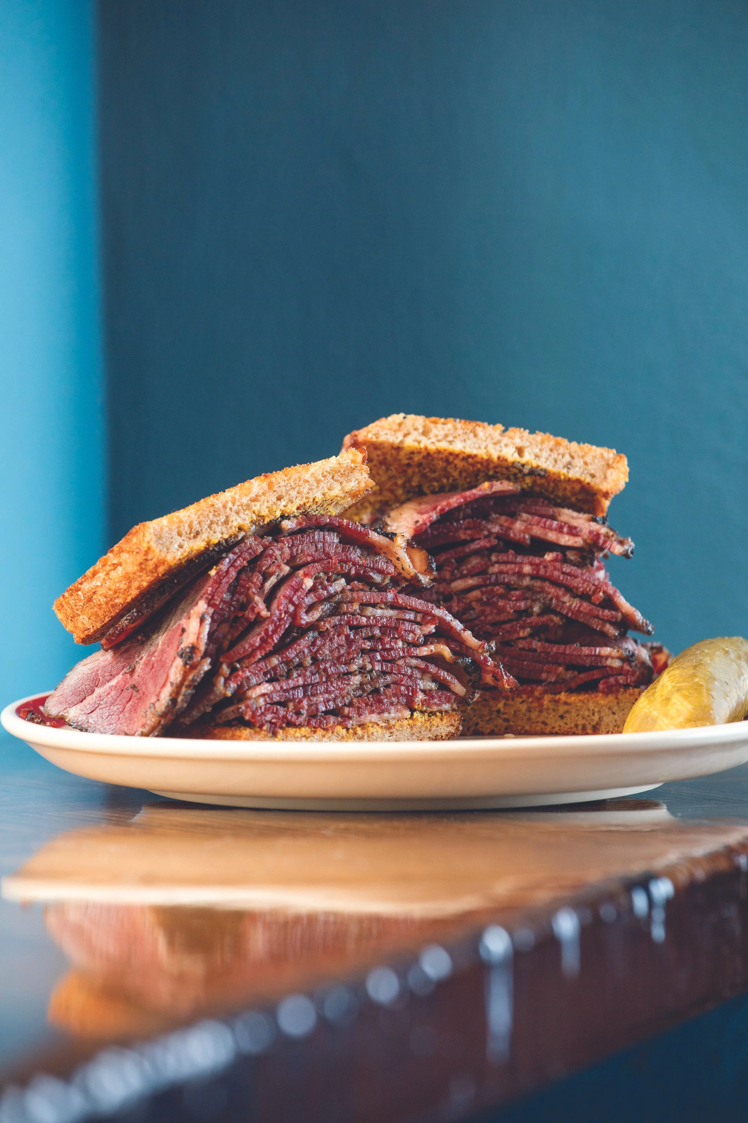  Super Mensch Pastrami Sandwich Photo—Angela DeCenzo 