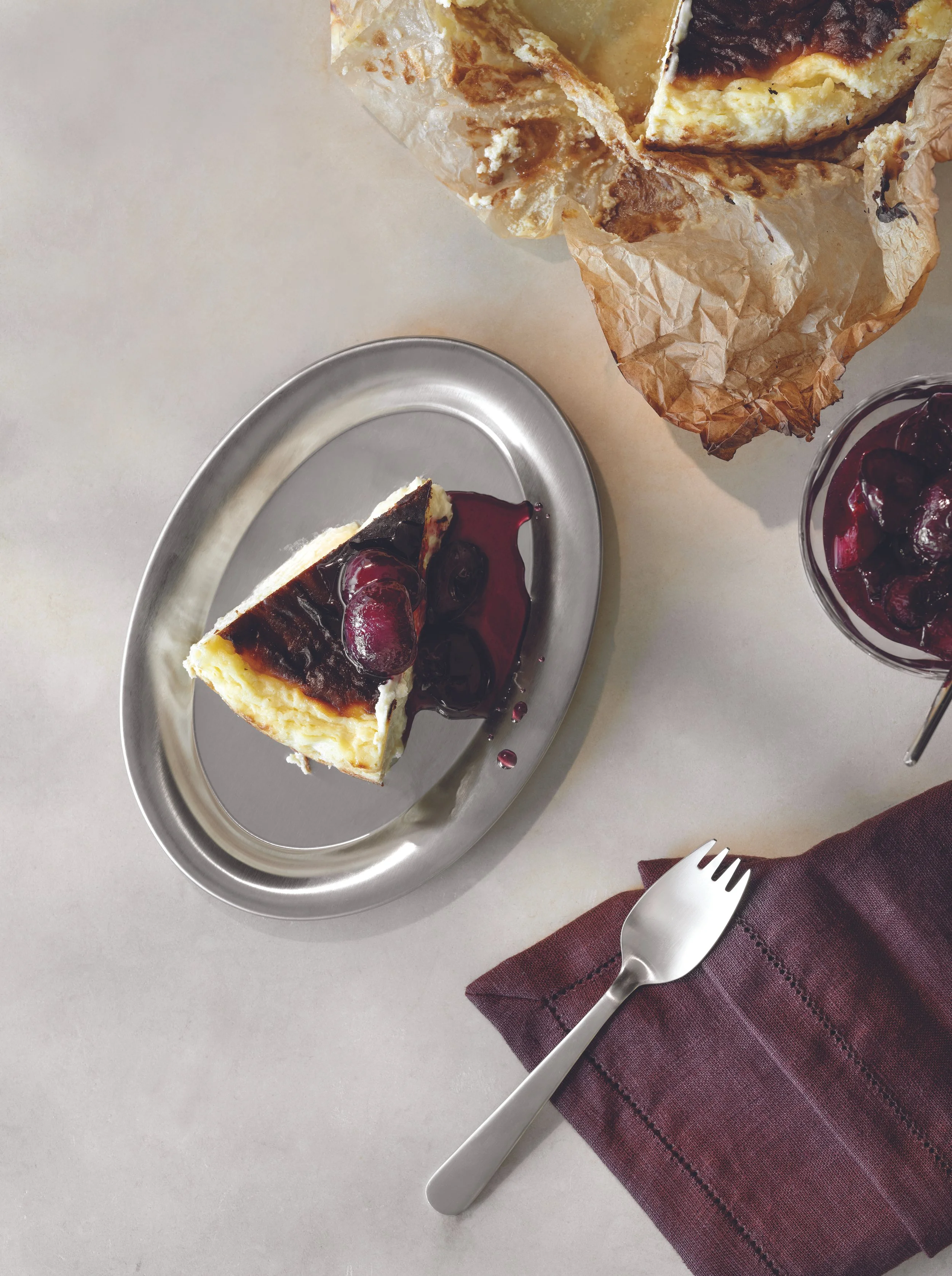 Elderflower Basque Cheesecake