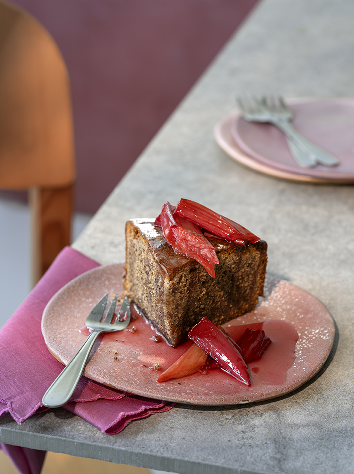 Walnut &amp; Pecan Cake with Red Miso