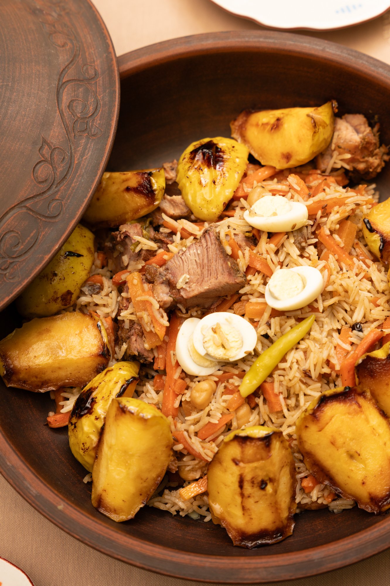 Lamb Plov with Apples and Chickpeas