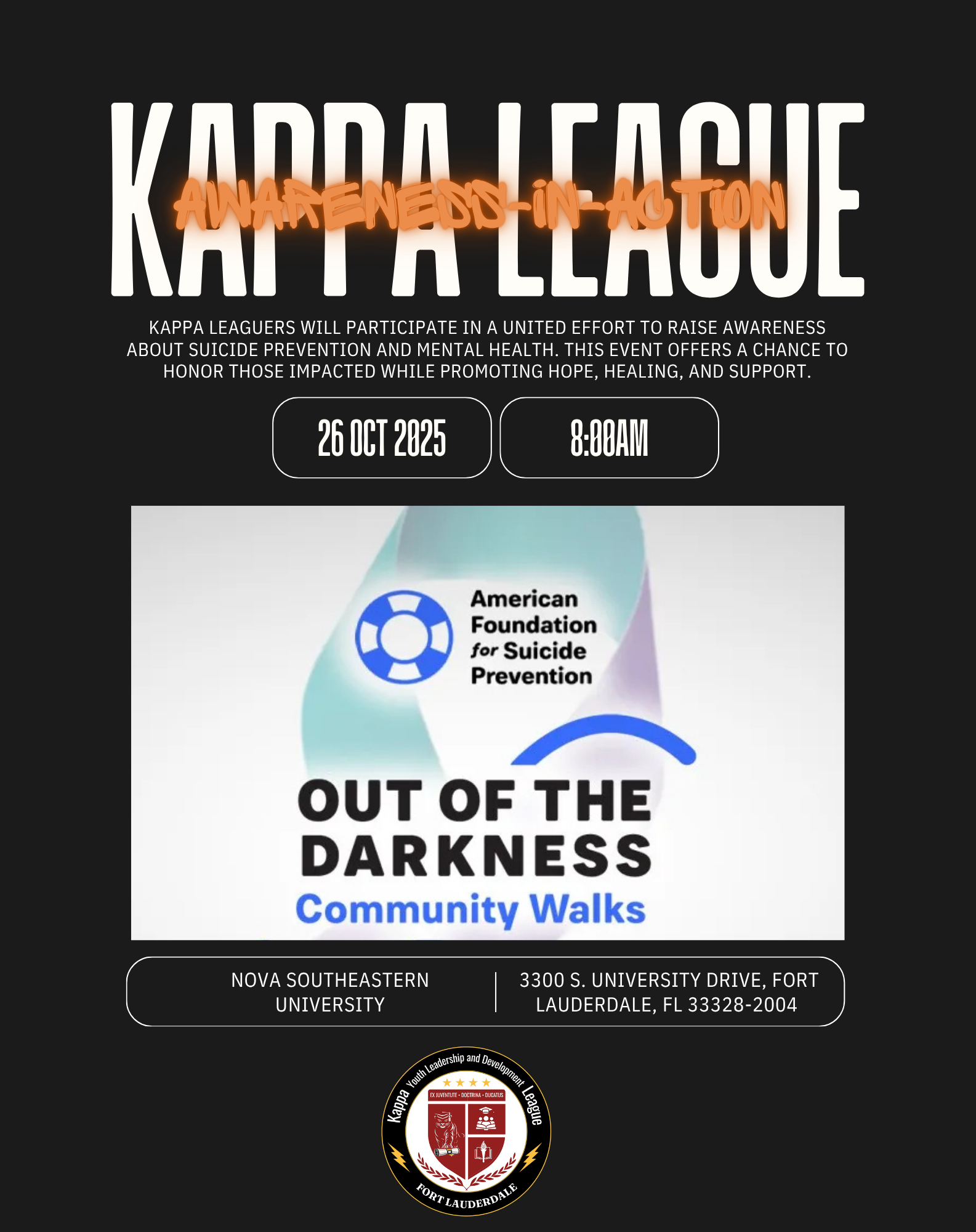 October Day of Action - Out of the Darkness Walk