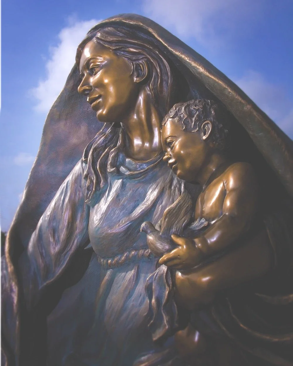 Catholic Charities, Madonna & Child, detail