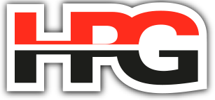 Honda Racing Corporation logo, featuring bold red and black letters "HRC" with a white outline.