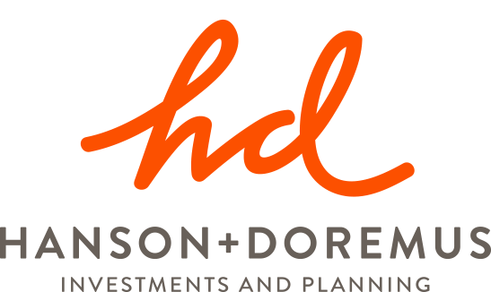 Hanson Doremus logo with orange initials "hd" and "Investments and Planning" text.