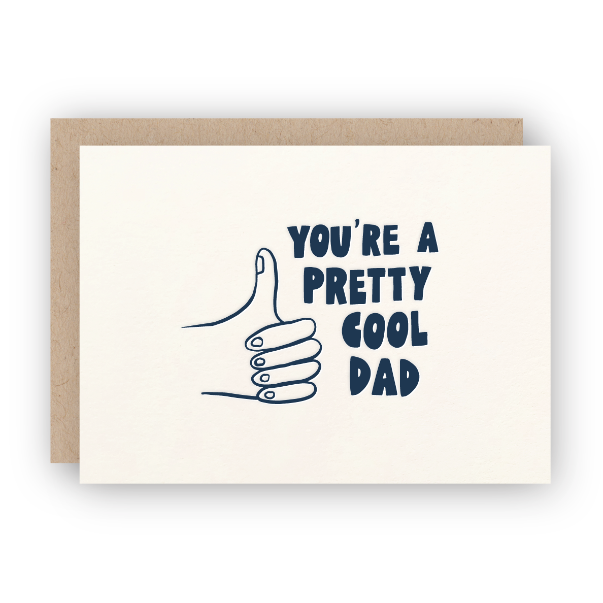 Cool Dad Letterpress Greeting Card