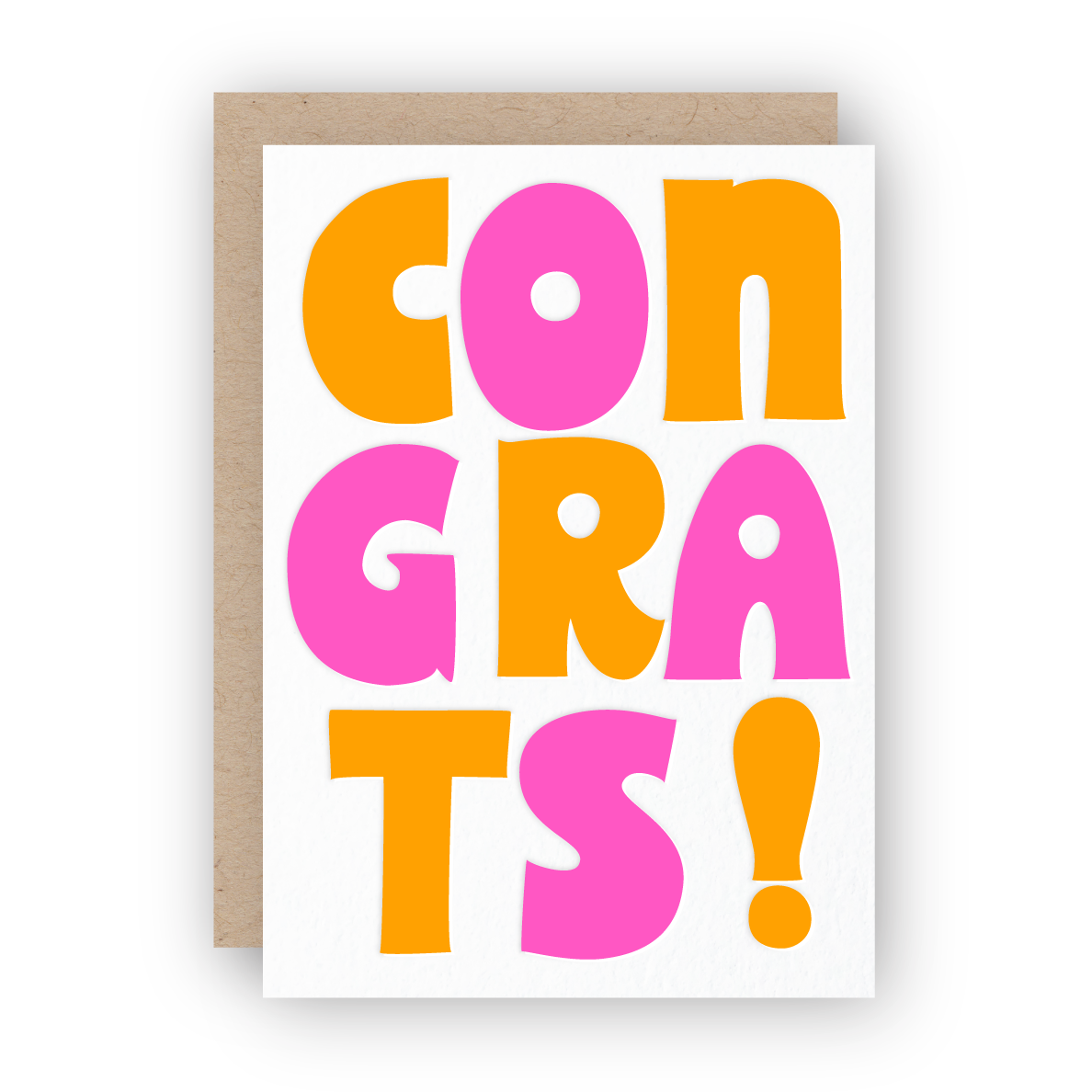 Congrats! Letterpress Greeting Card