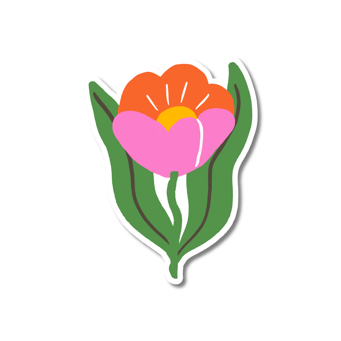 Flower Sticker 2x3"