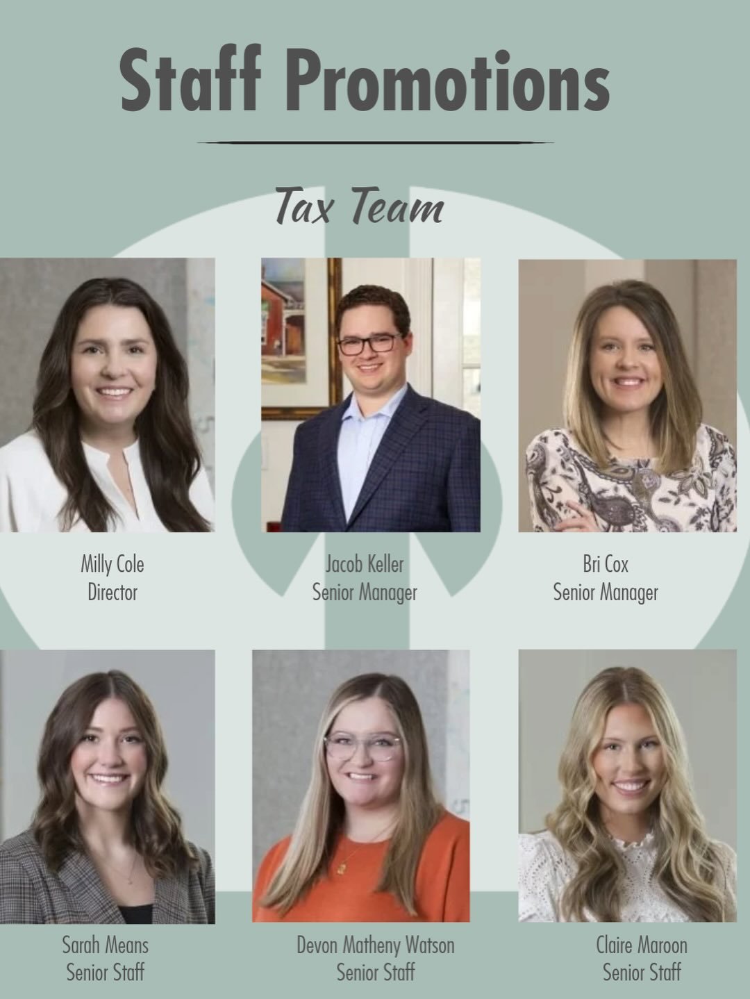 Growth looks good on us. 🌱 We&rsquo;re excited to highlight team members who are stepping into new roles and continuing to elevate our firm. Help us congratulate them on their well‑deserved promotions!