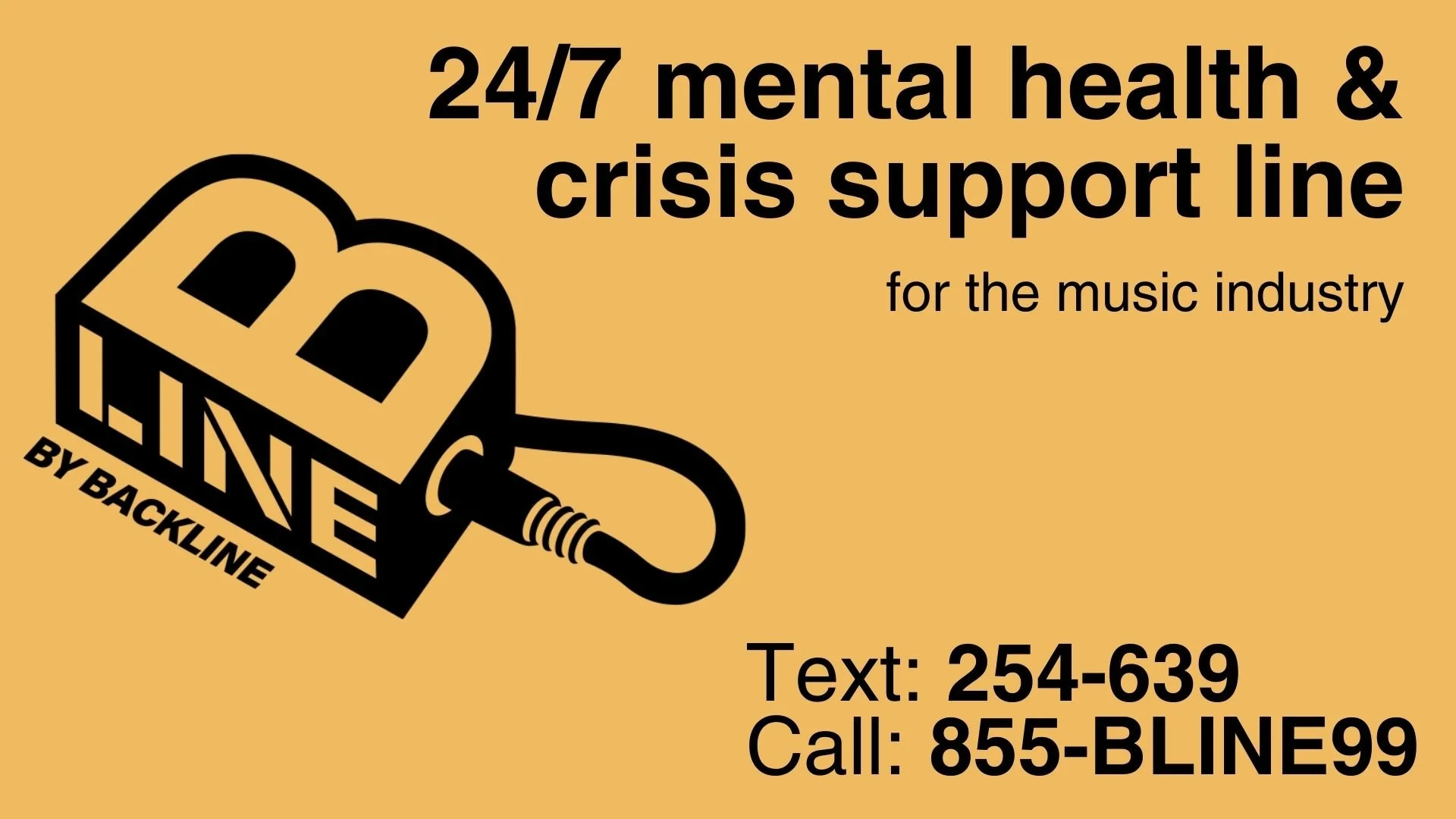 Backline launches first-ever 24/7 mental health hotline for the Music Industry