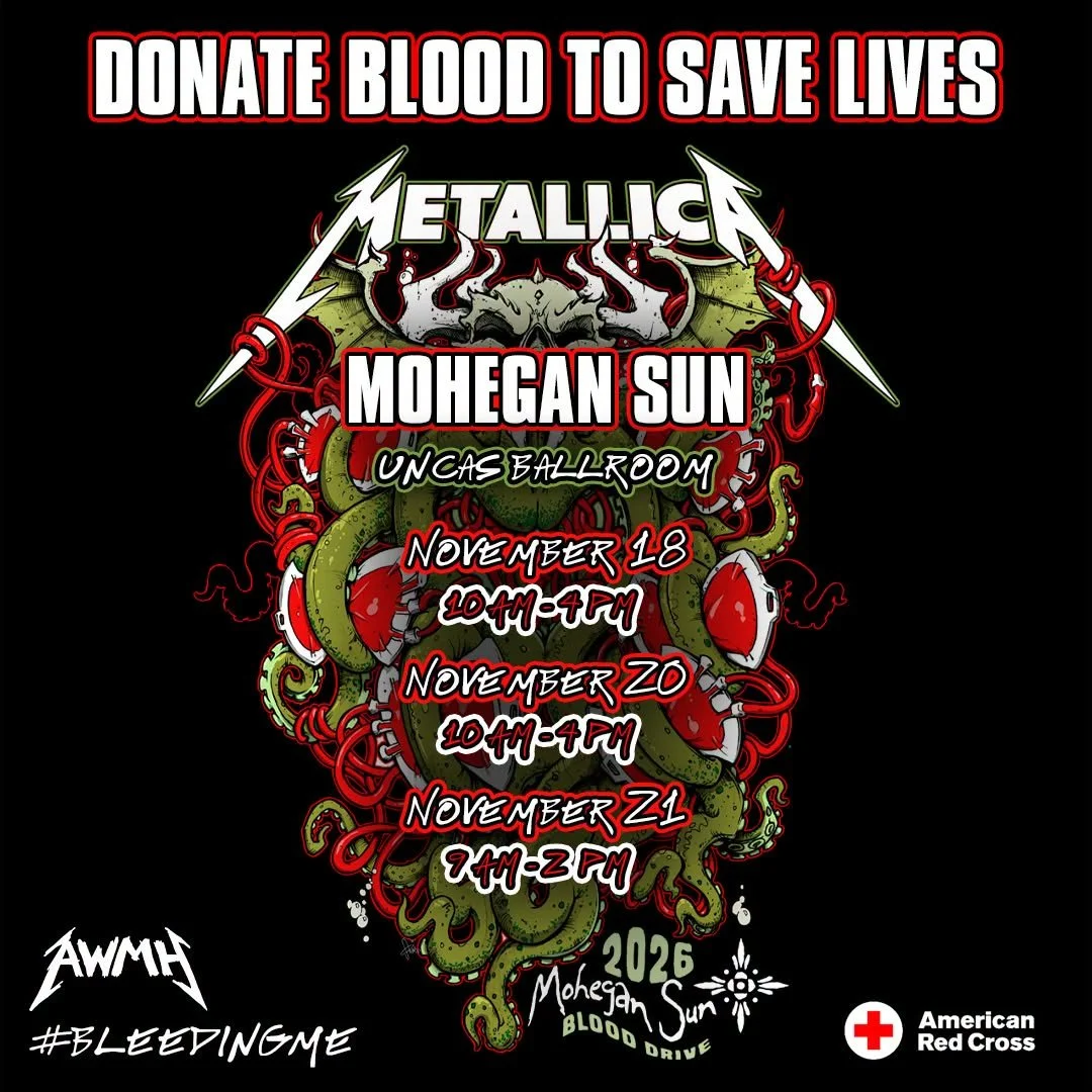 Countdown to Uncasville: Metallica and Red Cross Host Blood Drive at Mohegan Sun