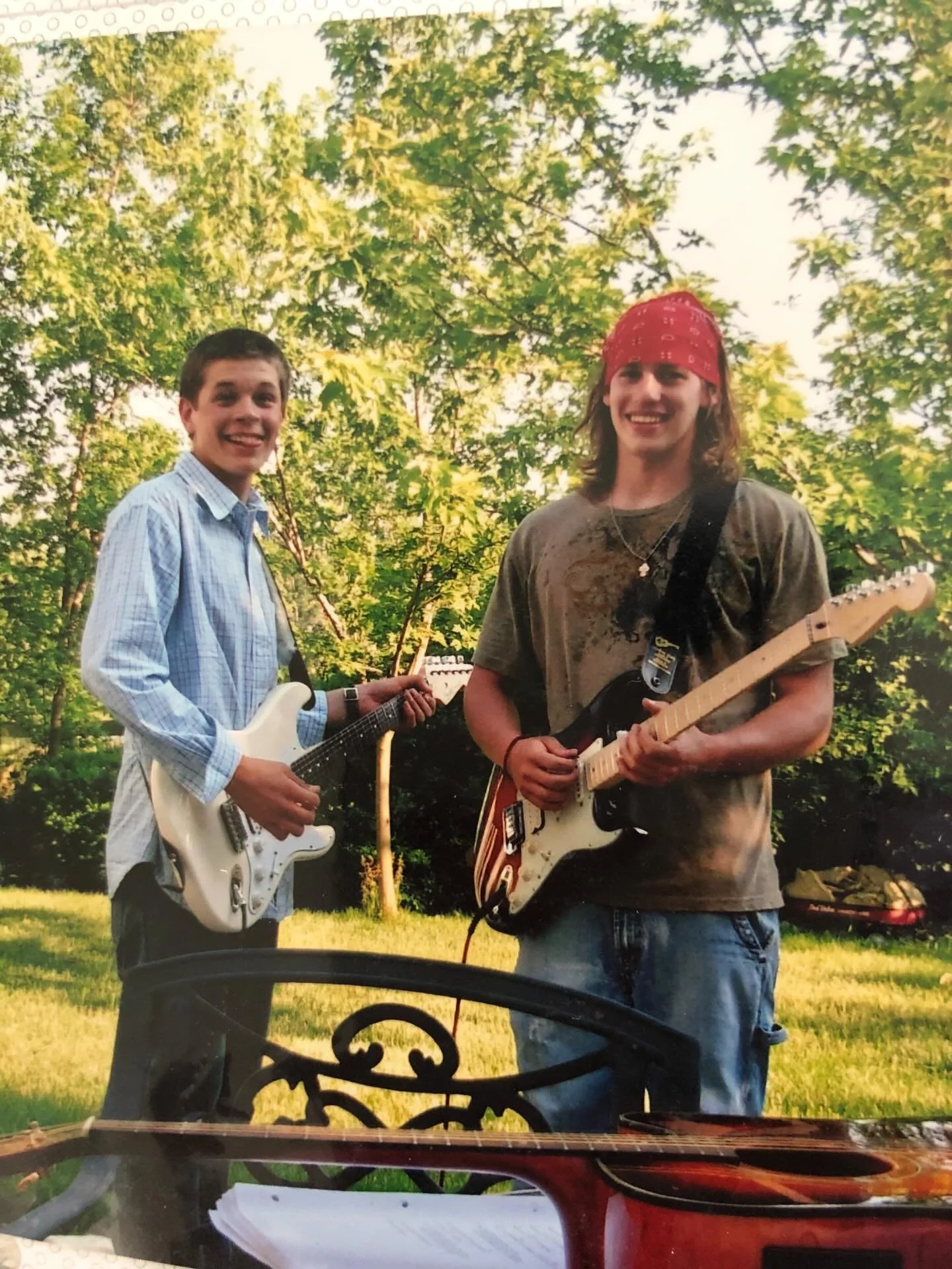 Lot of years making tunes with my brother @drewdoepke looking forward to more gigs this Spring and Summer. 

Come to @thewineexchangestc tonight 5/1 for my 1st Friday Residency. I have rehearsal for Daddy/Daughter dance so I&rsquo;m going to be a lit