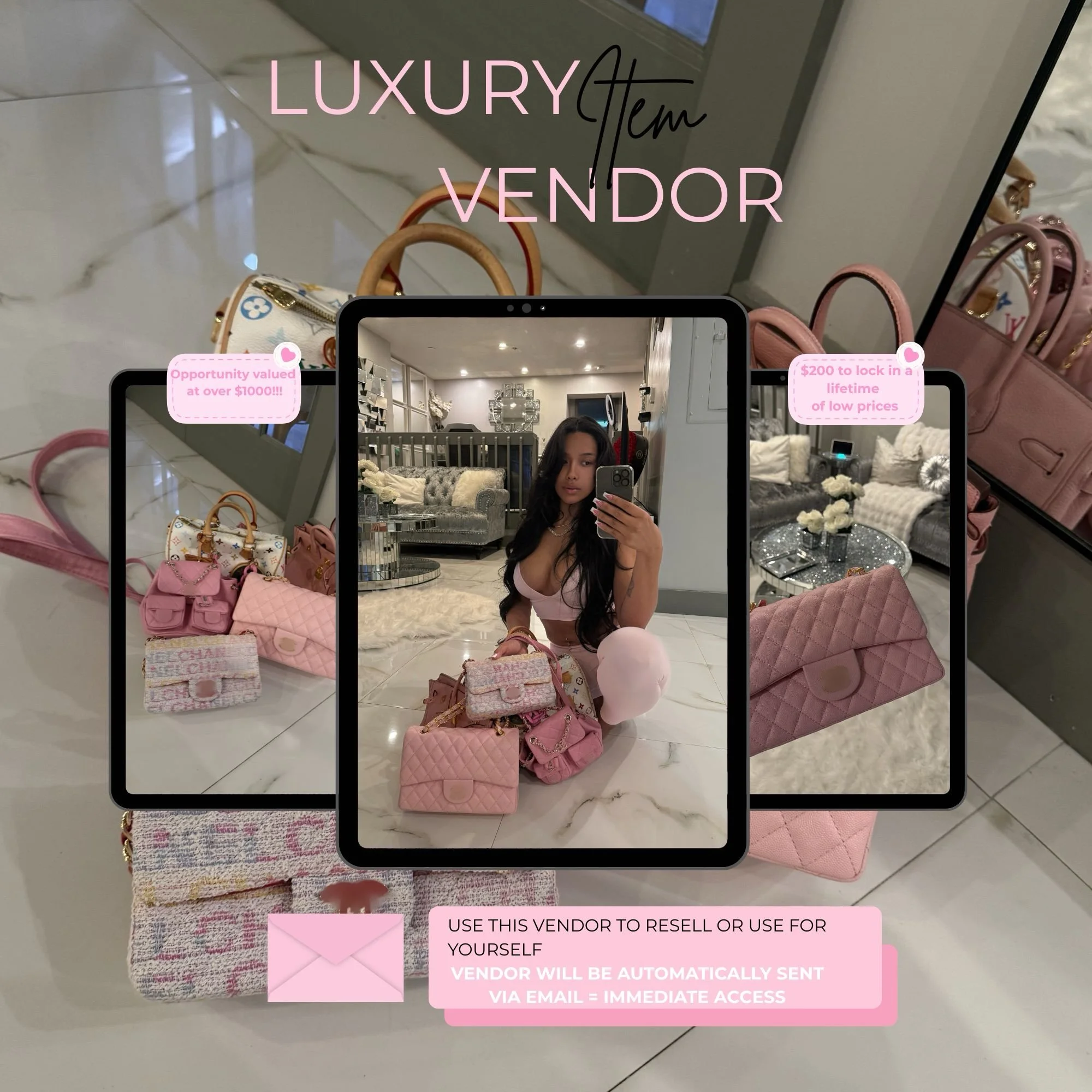 LUXURY ITEM VENDOR+ RESELLING MANUAL (MOST SOLD!)