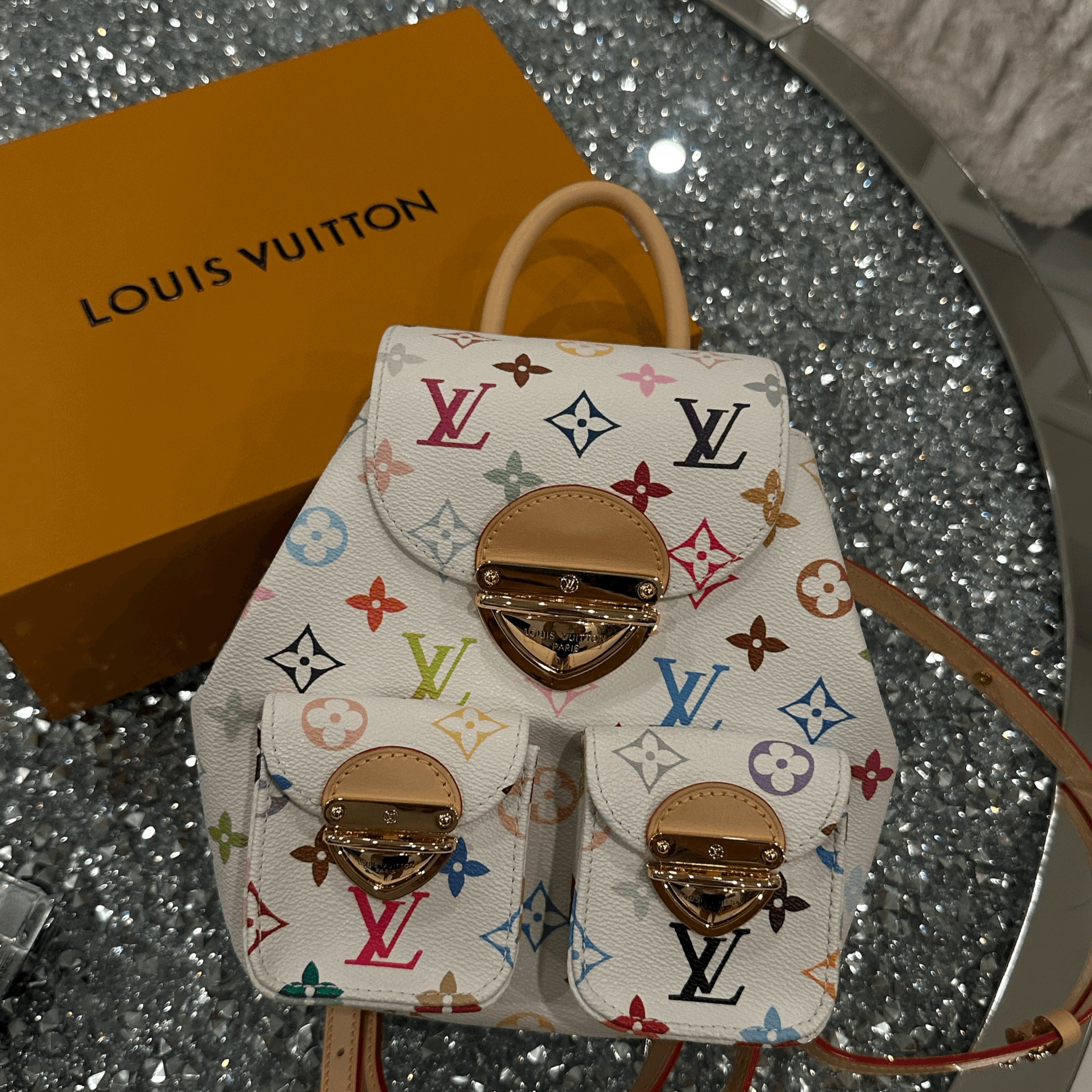 Rainbow Monogram Backpack