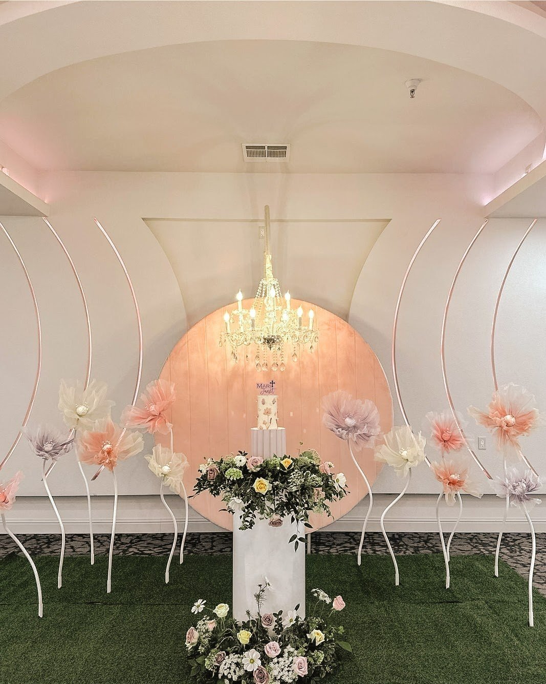 Baby Girl Baptism Backdrop Ideas