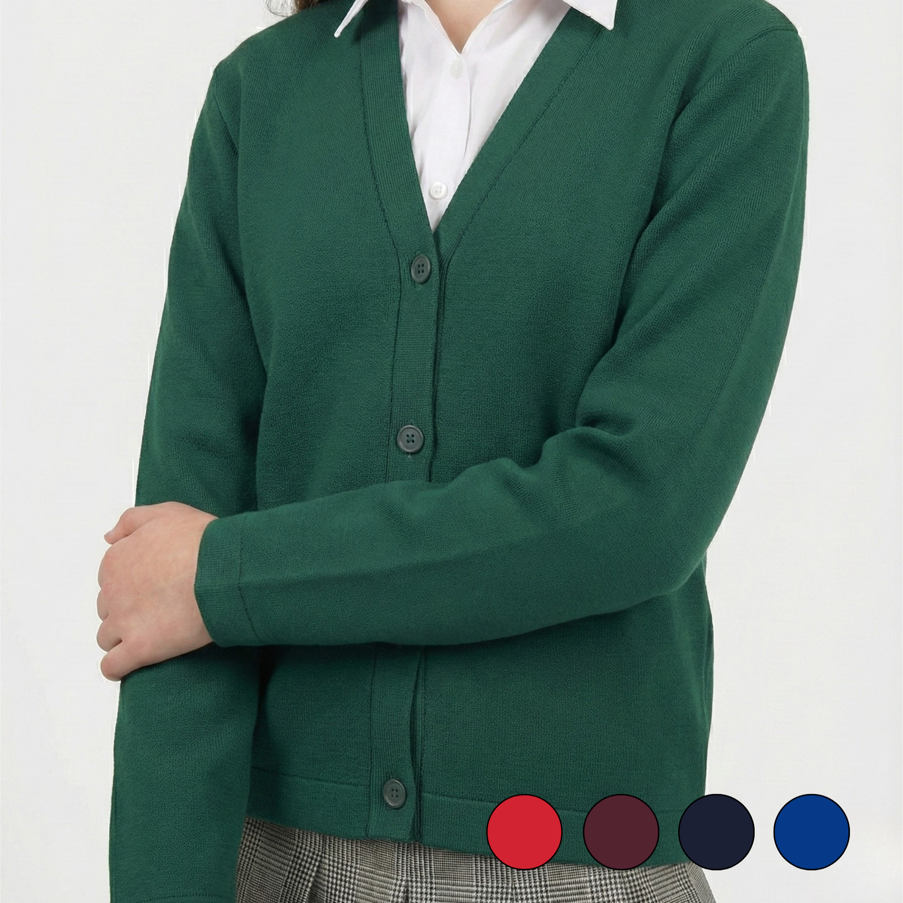 Suéter Escolar Punto de Roma Abierto