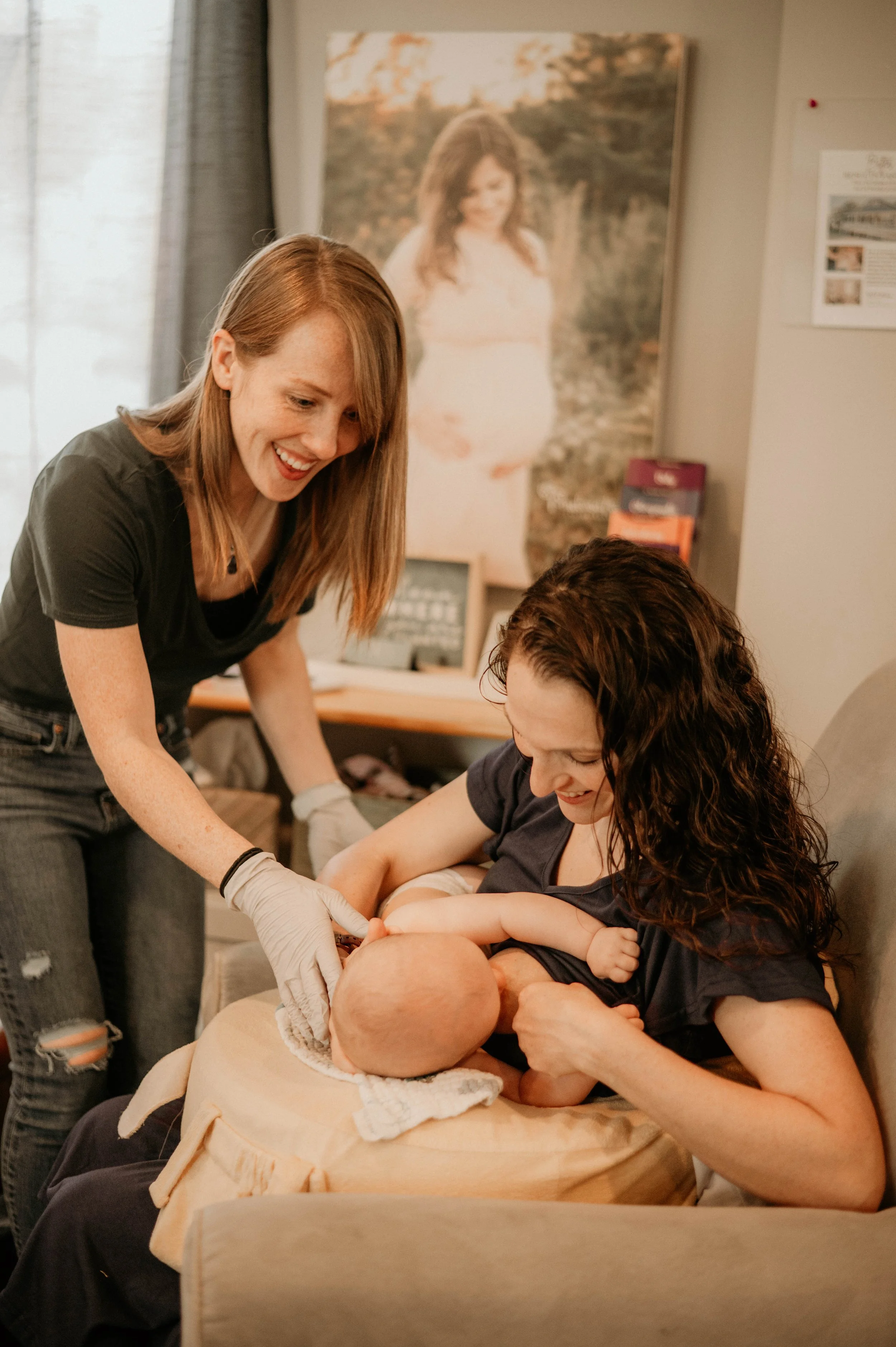 Guided, gentle, hands-on approach for breastfeeding to help assist with painful latch and positioning of newborn and infants.