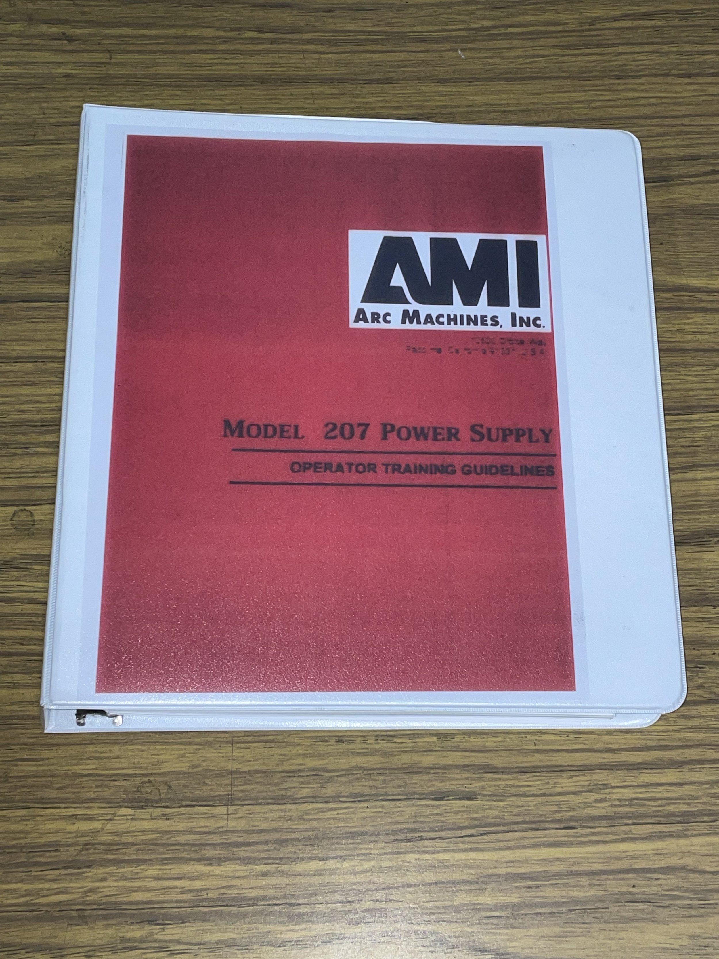 AMI 207 Operator Guidelines