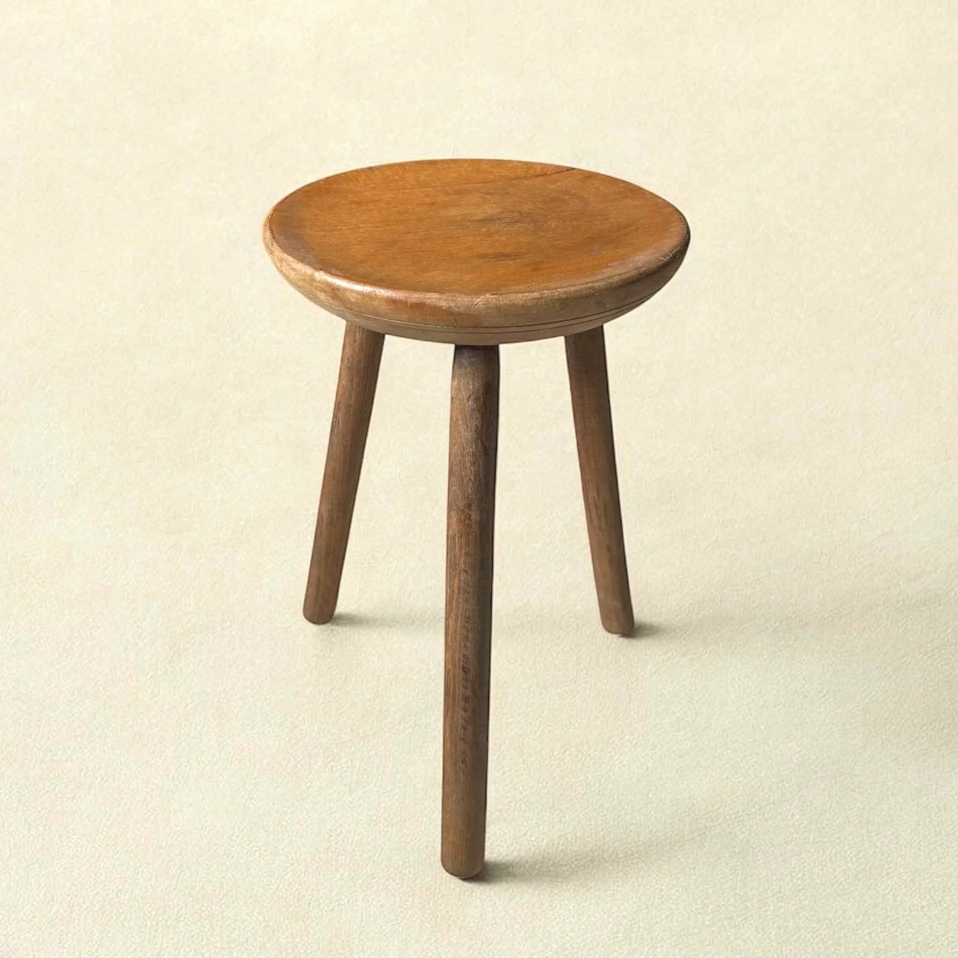 Vintage Three-Legged English Stool