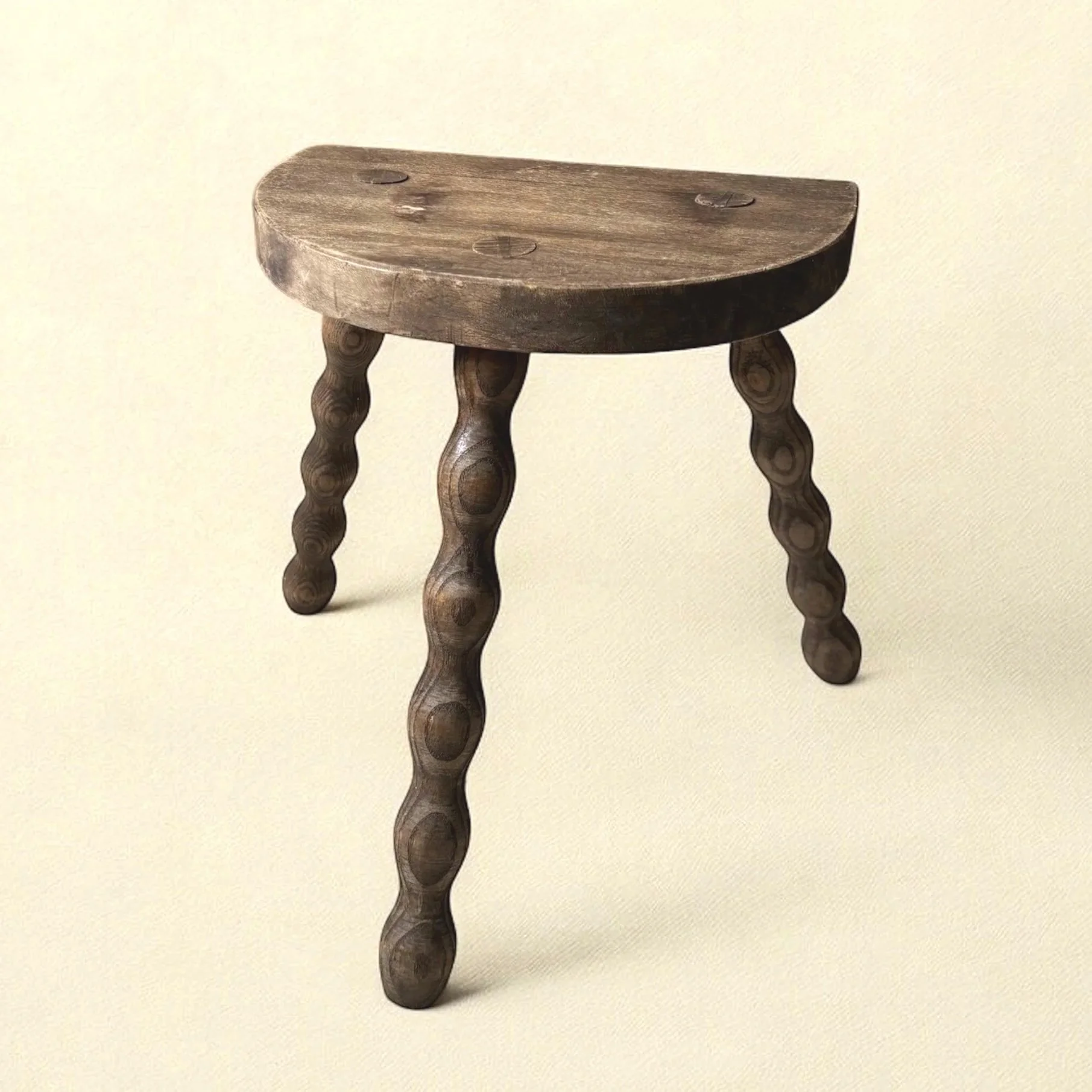 Vintage French Bobbin Milking Stool