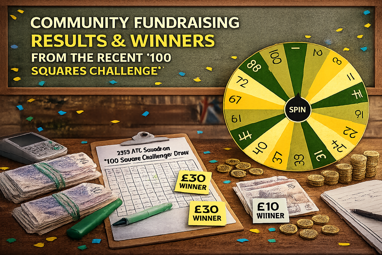 Community Fundraising Results &amp; Winners from the Recent ‘100 Squares Challenge’
