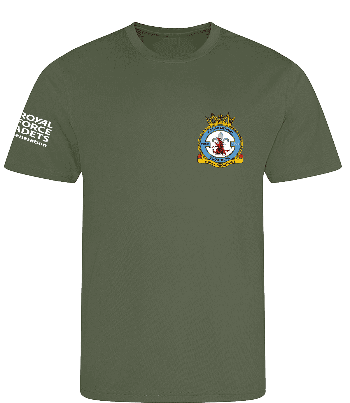 Printed Unisex Earthy Green Performance T-Shirt | JC001-ERG