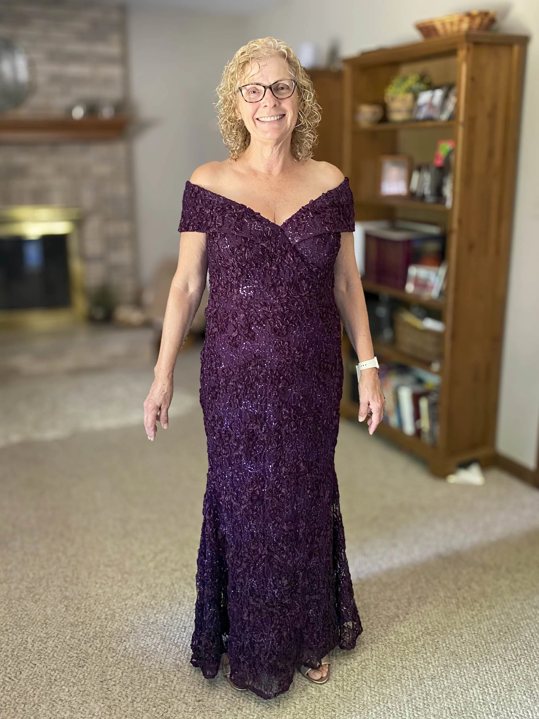 Diana purple formal dress