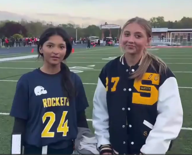 Streetsboro Rockets Girls Flag Football interviews &amp; highlights vs Medina Christian