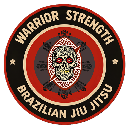 Two men in martial arts gi laughing, holding belts.