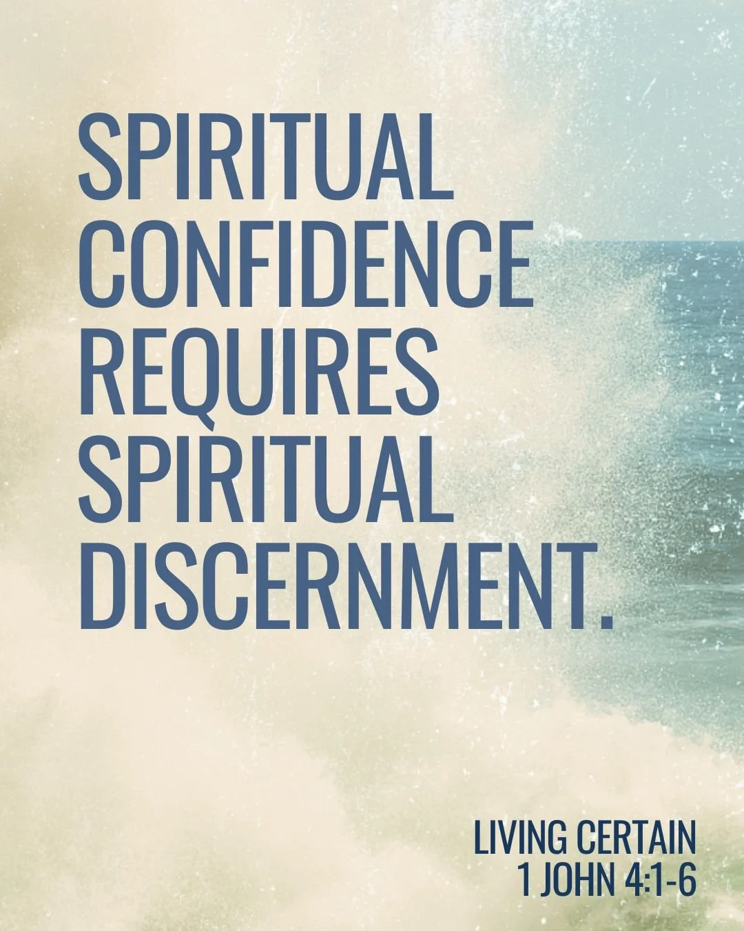 Confidence does not mean believing everything you hear (1 John 4:6). It means knowing what to hold on to. Discernment is how we stay rooted in a world full of voices, emotions, and persuasive ideas. When we learn to evaluate teaching, advice, culture