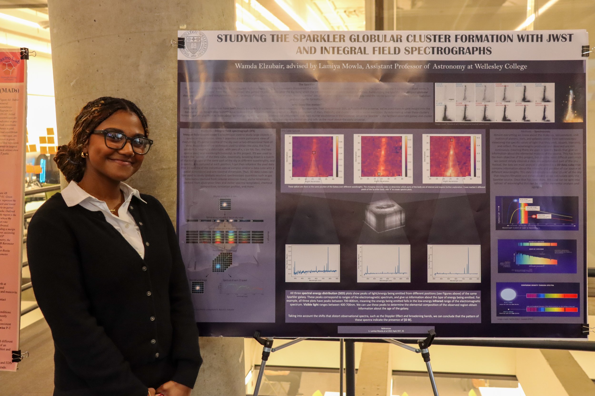 Wamda Elzubair'27 presenting her poster at Ruhlman Conference 2025