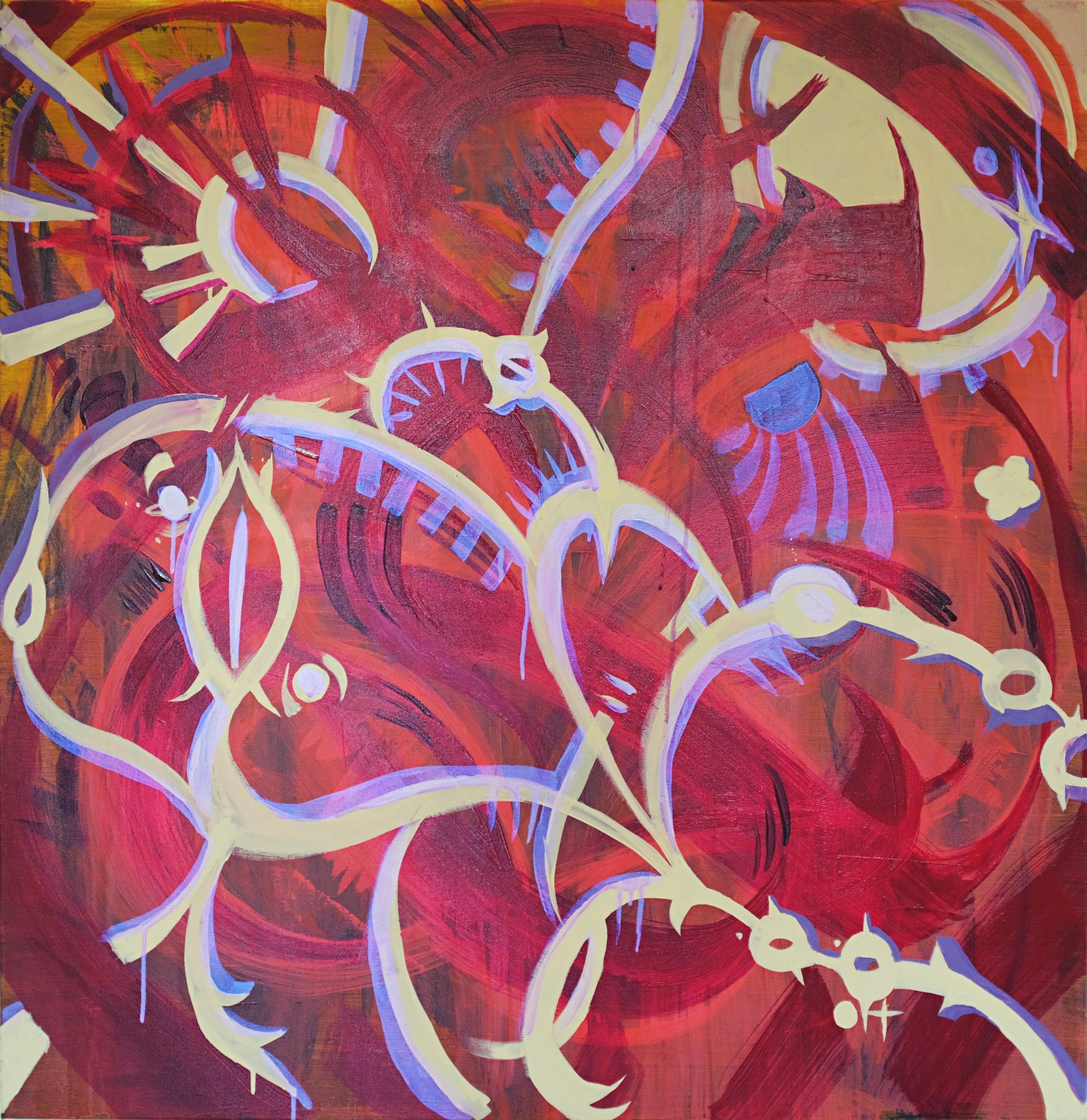 "Marrow" 2025 Acrylic on Canvas 102x102cm