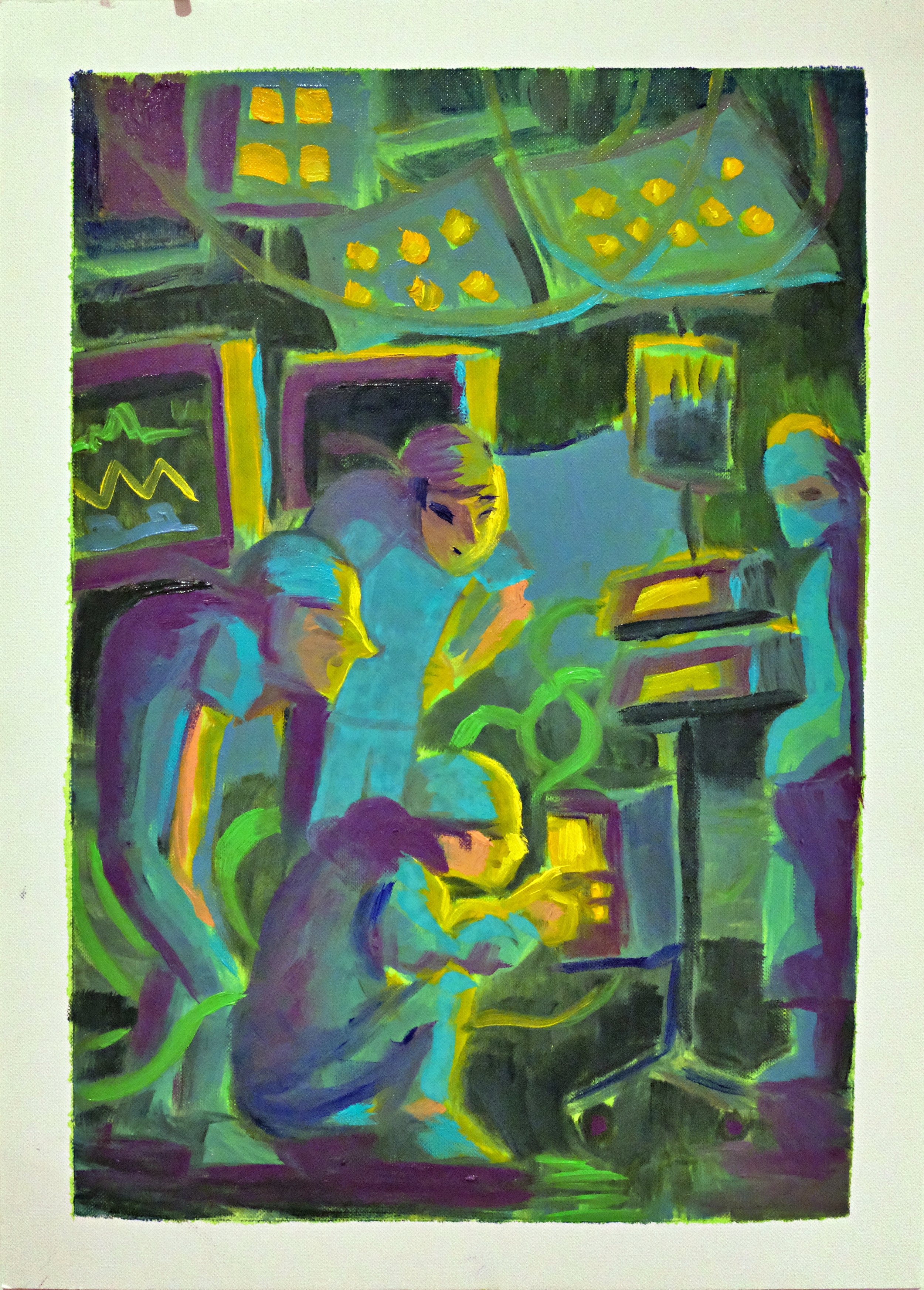"Rosetta stone" 2025 Oil on paper 42x30cm