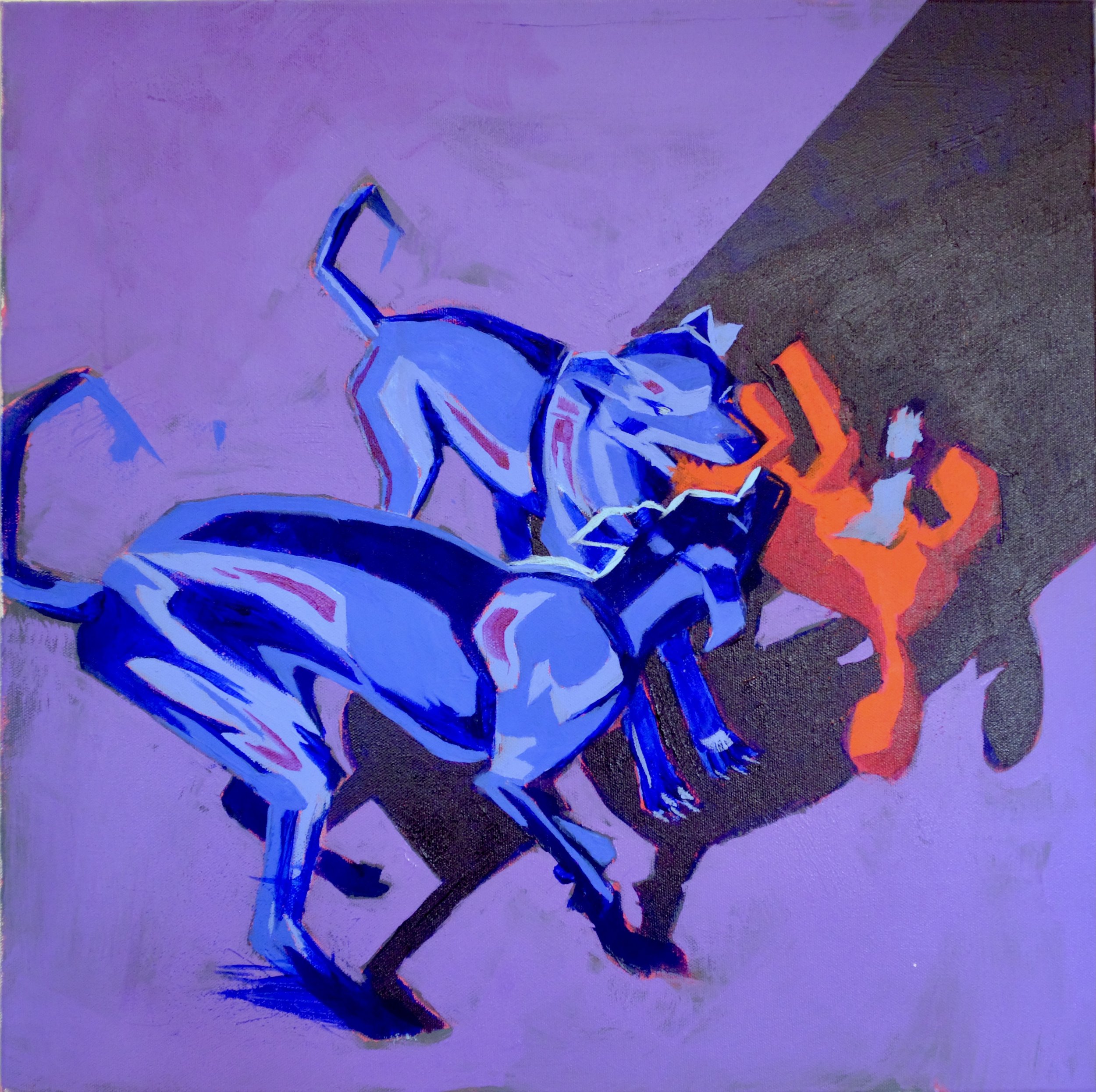 "PG13" 2025, Acrylic on Canvas 52x52cm