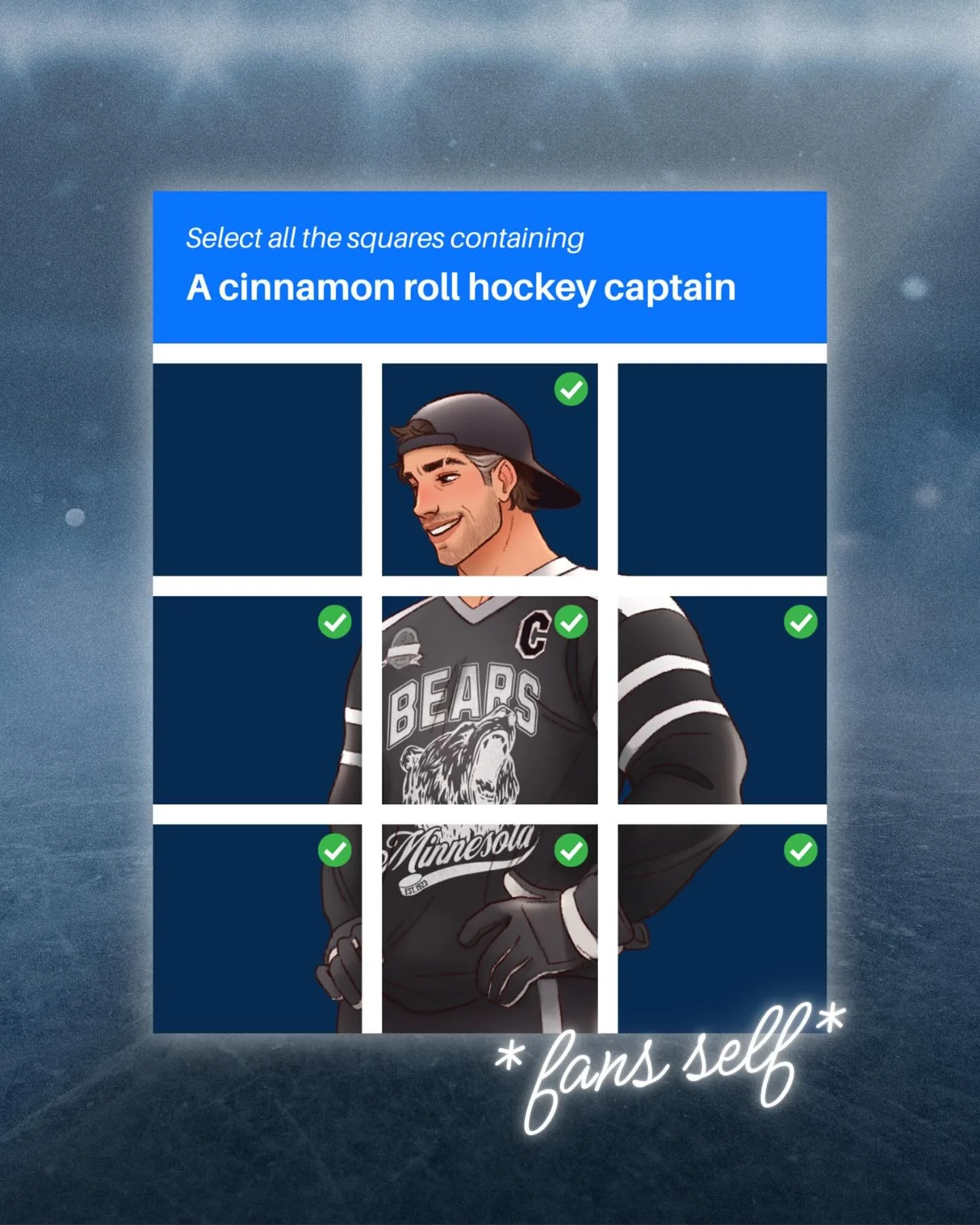 unhealthily attached to this fictional man I made up 🤡 

who&rsquo;s your current favorite hockey player MMC and why is it Ilya Rozanov or Shane Hollander? 😌🥵 

p.s. if I&rsquo;m ever on top of a trend it&rsquo;s probably thanks to @samscreativecu