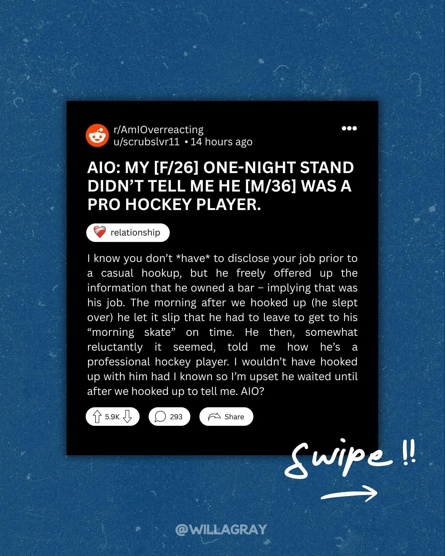 scrubslvr11 is not happy with her ONS 😬 what do you think? 🤭

Endgame by Willa Gray coming February 26th 🩵

arc + preorder 🔗s in bio!

graphic made possible by @samscreativecure 🙌