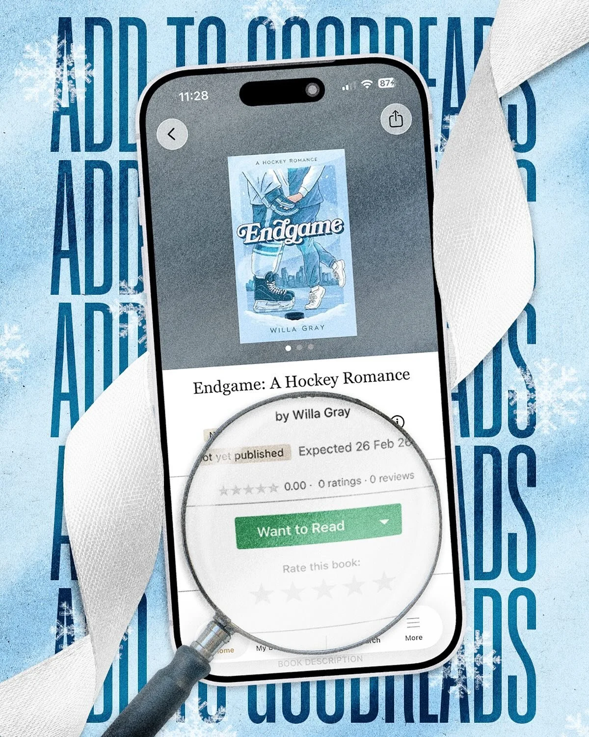 getting close to 500 adds on Goodreads 😱 I think maybe I should do a giveaway when that happens&hellip; 

what would you like to see as a prize? 👀

Endgame by Willa Gray coming February 26th 🩵

Goodreads link in bio!

graphic by @ellereadsss 🫶