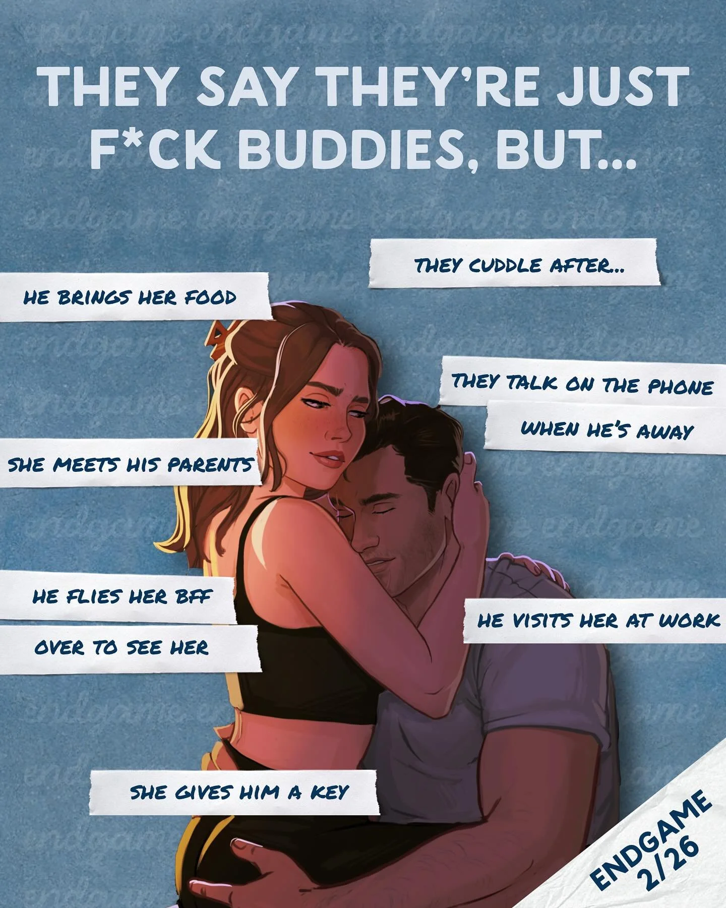 FIVE DAYS until these cuties are out in the world!!! 

Endgame by Willa Gray coming February 26th 🩵 preorder 🔗s in bio!