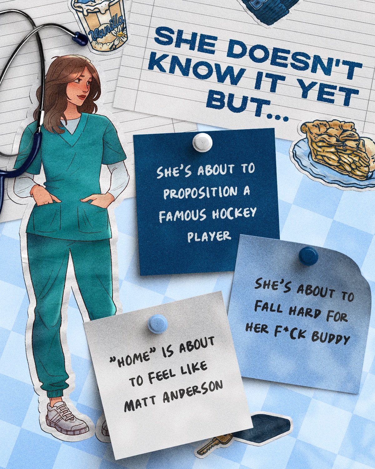sweet, sweet Ellie 🤭🥺  fall in love with her &amp; her swoony f*ck buddy in my debut hockey romance, ENDGAME!   ❄️hockey captain x ER nurse
🩵age gap
❄️f*ck buddies
🩵he falls first
❄️navigating grief
🩵cinnamon roll MMC
❄️sunshine FMC (w/ cloudy d