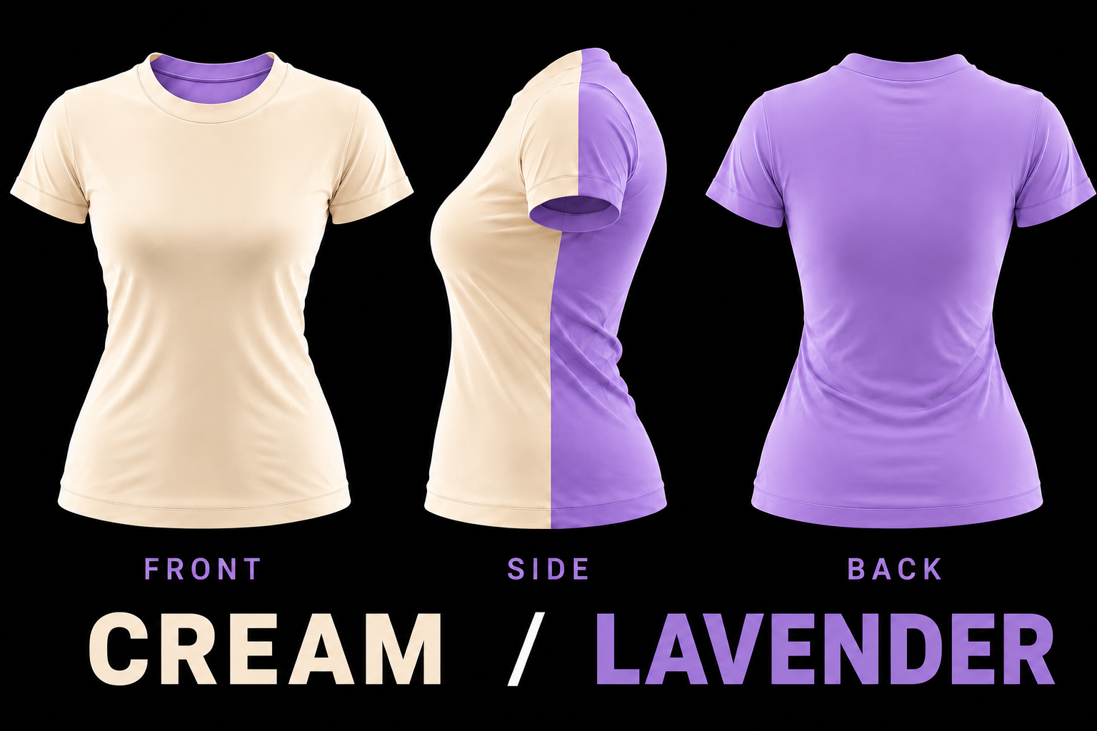 NISE HUNT Black Label™ Tee - Cream/Lavender